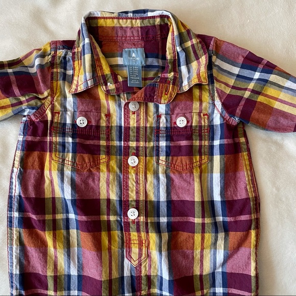 Baby Gap Plaid Long-sleeve Romper - Picture 5 of 10